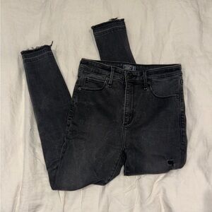 ABERCROMBIE black ripped/distressed jeans